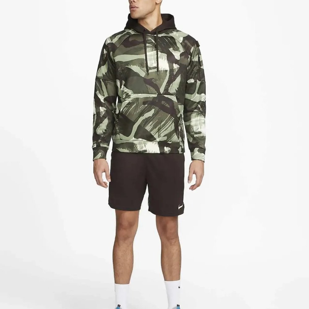 New NIKE Men's $65 THERMA-FIT CAMO Fleece Pullover Hoodie DQ6949 220